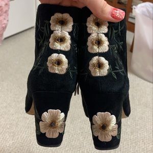 Heeled Franco Sarto embroidered booties